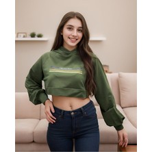 Ligves Zaya Kapuşonlu Crop Sweatshirt