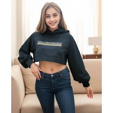 Ligves Zaya Kapuşonlu Crop Sweatshirt