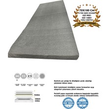 Vip Home Concept Tek Kişilik Sünger Yatak Karavan Kamp Çadır Yatağı 70 x 180 x 6 Cm-Gri