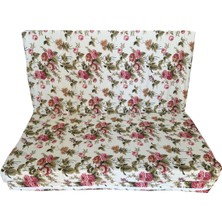 Vip Home Concept Şark Köşesi Minderi Büyük Ölçü Katlanır Sünger Yatak 120X195X8 Cm-Ingiliz Gülü-Çift Kişilik Yatak