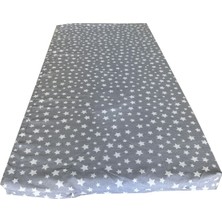 Nelson Bebek Yatağı 60X120X6 cm Vip Oyun Parkı Sünger Yatak-Gri Yıldız
