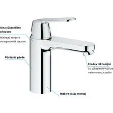 Grohe Eurocosmo Tek Kumandalı Lavabo Bataryası - 23327000