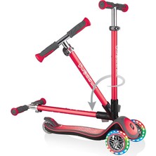 Globber Elite Deluxe Işıklı Scooter - Kırmızı