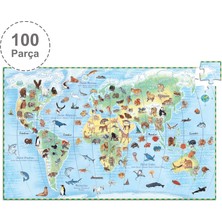 Djeco Klasik Puzzle 100 Parça - World's Animals