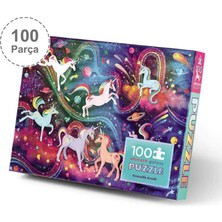 Crocodile Creek Puzzle - 100 Parça - Unicorn Galaksi