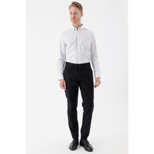 İmza Siyah Pamuklu Likralı Yan Cepli Comfort Fit Rahat Kesim Casual Pantolon 1003235154