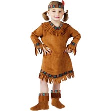 Kızılderili Kız Çocuk Kostümü Uk-14