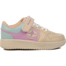 Walkway Sloga-P Bej-Lila-Yeşil Çocuk Spor Ayakkabı