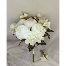Zb Flowers Gelin buketi Kıvrımlı Şakayık Gelin Buketi El Buketi Gelin Çiçeği  Nikah Çiçeği