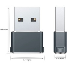 Flagen Type C Dişi To USB 3.0 Erkek Çevirici Dönüştürücü Adaptör