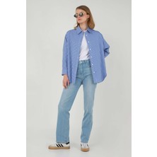 HE-QA Çizgili Basic Gömlek Lacivert