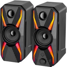 Rampage Rms-X5 2.0 Siyah Multimedia Gaming USB Speaker