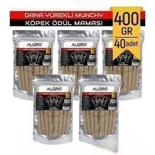 Algro Dana Yürekli Munchy Stick Çiğnemelik Yenilebilir 400 gr. x 5 Paket