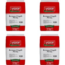 Yazar Kırmızı Çizgili Yerli Pirinç 5 kg x 4 Paket