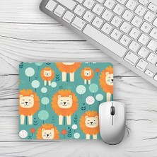 Moddy Store Sevimli Aslanlar Tasarımlı Baskılı Kaydırmaz Taban 18X22 cm Mouse Pad