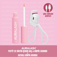 Auralash Peptit ve Biotin İçeren Kaş Kirpik Serumu + Isıtıcılı Kirpik Kıvırıcı