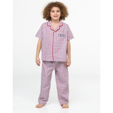 Casabony Zzzz Pamuklu Dokuma Ekose Pijama Takım