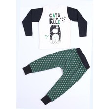 Casabony Cats Rule Erkek Çocuk Pantolon + T-Shirt Takım