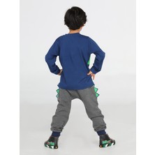 Casabony Hello Timsah Tırtırlı Baggy Pantolon + T-Shirt Takım