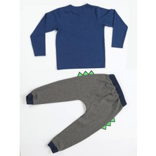 Casabony Hello Timsah Tırtırlı Baggy Pantolon + T-Shirt Takım