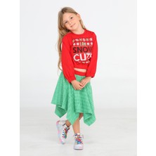 Casabony Snow Cute Kız Çocuk Etek + Sweatshirt Takım