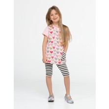 Casabony Kalp Yandan Cepli Tunik + T-Shirt Takım