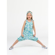 Casabony Hawaii Çiçekli Kız Tulum+Saç Bandı