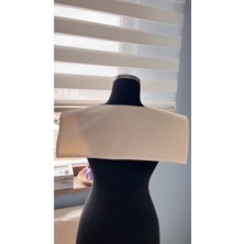 White Alamode Vintage Büyük Ham Keten Yakalık