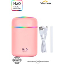 H2o 300 ml Ultrasonik Hava Nemlendirici Ve Aroma Difüzörü H2o Yerli Üretim Pembe