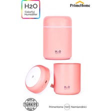 H2o 300 ml Ultrasonik Hava Nemlendirici Ve Aroma Difüzörü H2o Yerli Üretim Pembe