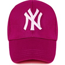 EKE TEKSTİL Unisex 2'li Set Lacivert ve Bordo Renk Ny New York Beyzbol Şapka