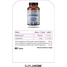 Suplamore Magnezyum Bisglisinat+Sitrat+Malat + P5P 60 Tablet