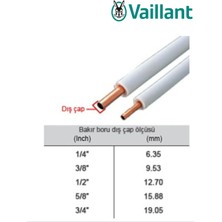 Vaillant Bakır Klima Montaj Seti 1/4" -3/8" (9.000-12.000BTU/H)