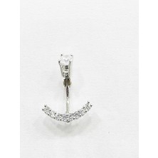 Begonia Accessories 316L Cerrahi Çelik Fashion Zirkon Taşlı Gold Göbek Piercing