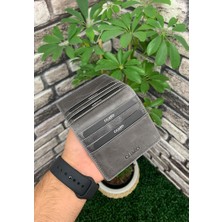 Guard Antik Gri Patlı Tasarım Deri Kartlık - GRD2403XW22439