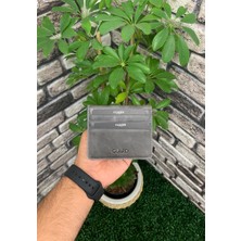 Guard Antik Gri Patlı Tasarım Deri Kartlık - GRD2403XW22439