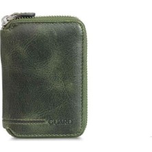 Guard Fermuarlı Antik Yeşil Deri Mini Cüzdan - GRD2403XW22441