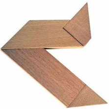 Toy T tangram Ahşap 4’lü Puzzle Zeka Oyunu Eğitici Oyuncak