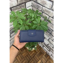 Guard Mat Lacivert Fermuarlı ve Deri Patlı El Portföyü - GRD2403XW22286