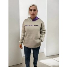 Aden Akbel Baskılı Kapüşonlu Sweatshirt - Gri