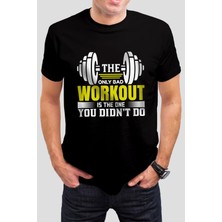 T-35 Gym Baskılı Siyah Unisex T-Shirt