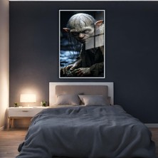 Gaagart Metal Çerçeveli Cam Tablo Yüzüklerin Efendisi Karakteri Gollum