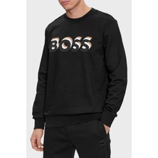 Boss Logolu Bisiklet Yaka Pamuklu Relaxed Fit Sweat Erkek Sweat 50507939 001