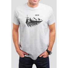 T-35 Bisiklet Baskılı Beyaz Unisex T-Shirt