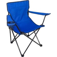 Tekno Trust Tekli Taşınabilir Kamp Sandalyesi Katlanır Kamp Sandalyesi - Mavi Tek Kişilik Mavi