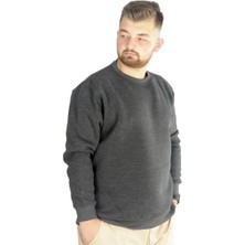 Superxl Erkek Sweatshirt Bisiklet Yaka Basic 20131 Antramelanj