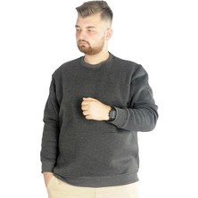 Superxl Erkek Sweatshirt Bisiklet Yaka Basic 20131 Antramelanj