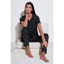 Lela Regular Fit Gömlek Yaka Kısa Kollu Pijama Takımı Bayan Pijama Takımı 65780124