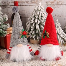 Xin Yue Zhang LED Işıklı Gnome Bebek Ev Için Mutlu Noeller Dekoru Noel Süsleri Noel Navidad Doğum Hediyeleri Yeni Yıl -Gri (Yurt Dışından)