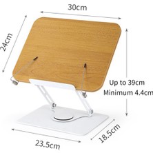 Xin Yue Zhang 360° Dönen Taban Kitap Standı Okumak Için Tutucu Eller Serbest Katlanabilir Kitap Ekran Standı, Ataşlar ile Ahşap Panel Standı (Yurt Dışından)
